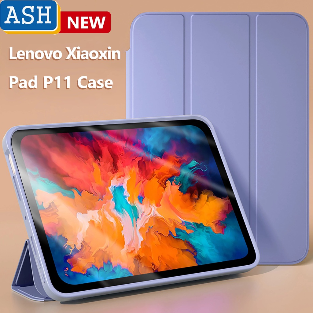 ASH cho Lenovo Tab P11 11 Inch P11 Plus Tab P11 Pro 2021 Vỏ Da Thông Minh Lật Mềm Lenovo Xiaoxin Pad