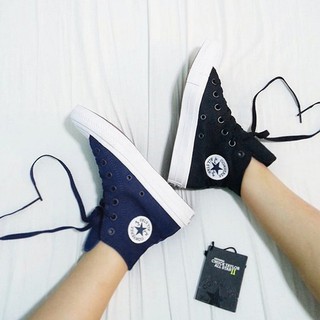 Giày Ck2 AllStar Nam Cổ Cao Xanh Đậm