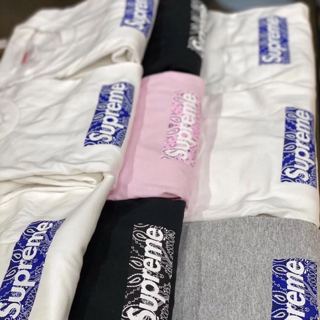 ÁO THUN SUPREME BANDANA BOX LOGO - FULL MÀU