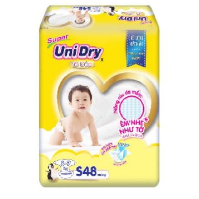 (MUA 2 COMBO TẶNG QUÀ)Combo 2 tã dán đại Unidry S48 M42 L38 XL34 miếng