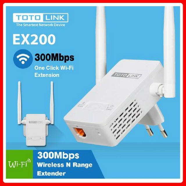 Totolink N 300Mbps Bộ mở rộng sóng wifi - EX200 - Hàng Chính Hãng