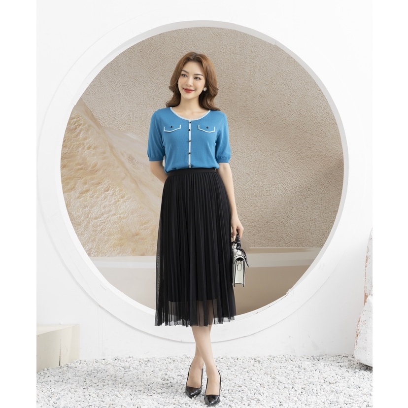 Áo len FIONA cổ tròn bo gấu F852226