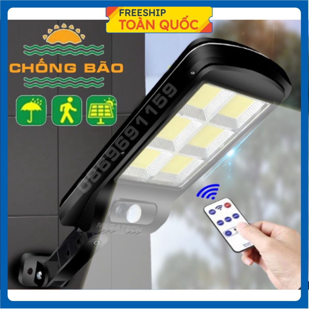 PVN18151 Đèn led năng lượng mặt tời cảm biến chuyển động 150W 120 mắt COB có điều khiển T2 .