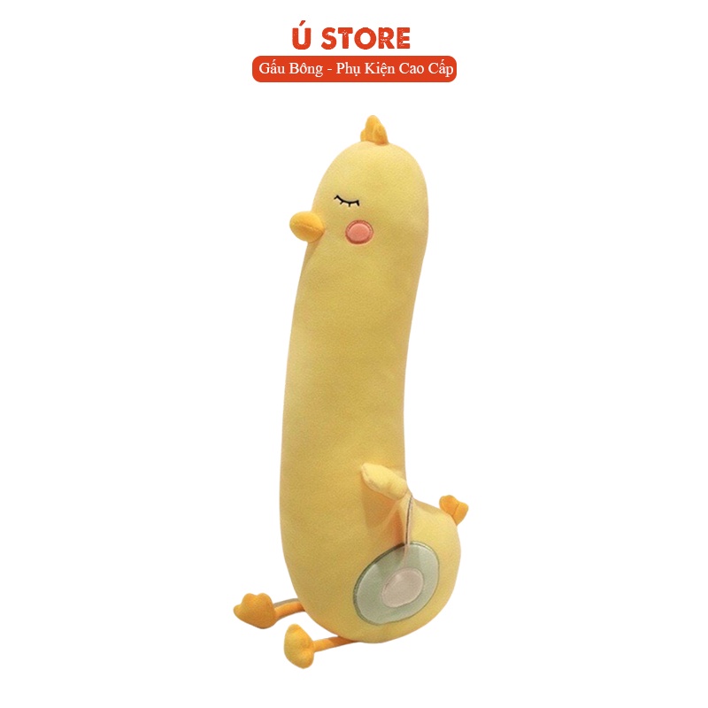 Gấu Bông Gà Vàng, Gối ôm gấu bông gà vàng, Bông mềm mịn, size 50cm