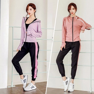 ☊Quần áo tập yoga phù hợp với phụ nữ mùa hè nhanh khô rộng rãi lưới kích thước lớn màu đỏ phòng thể dục buổi sáng chạy b
