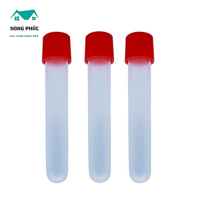Ống nghiệm nhựa dẻo 5ml có nắp không nhãn túi 100 cái