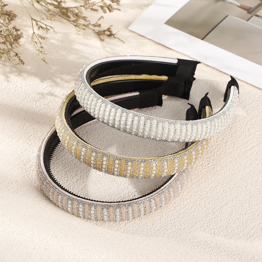 Băng Đô Cài Tóc Đính Đá Và Ngọc Trai Nhân Tạo Phong Cách Hàn Quốc