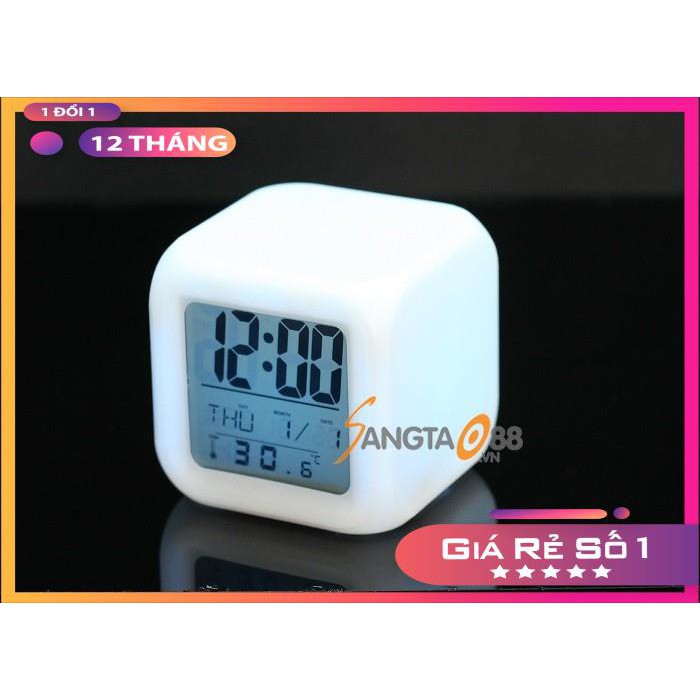 Đồng hồ phát sáng đổi màu ( ĐÈN NGỦ, ĐỒNG HỒ, BÁO THỨC, LỊCH, NHIỆT ĐỘ ) SSHCN
