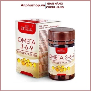 Viên uống omega 369 mirrolla nga 100 viên, omega tốt cho sức khỏe, trắng da - ảnh sản phẩm 1