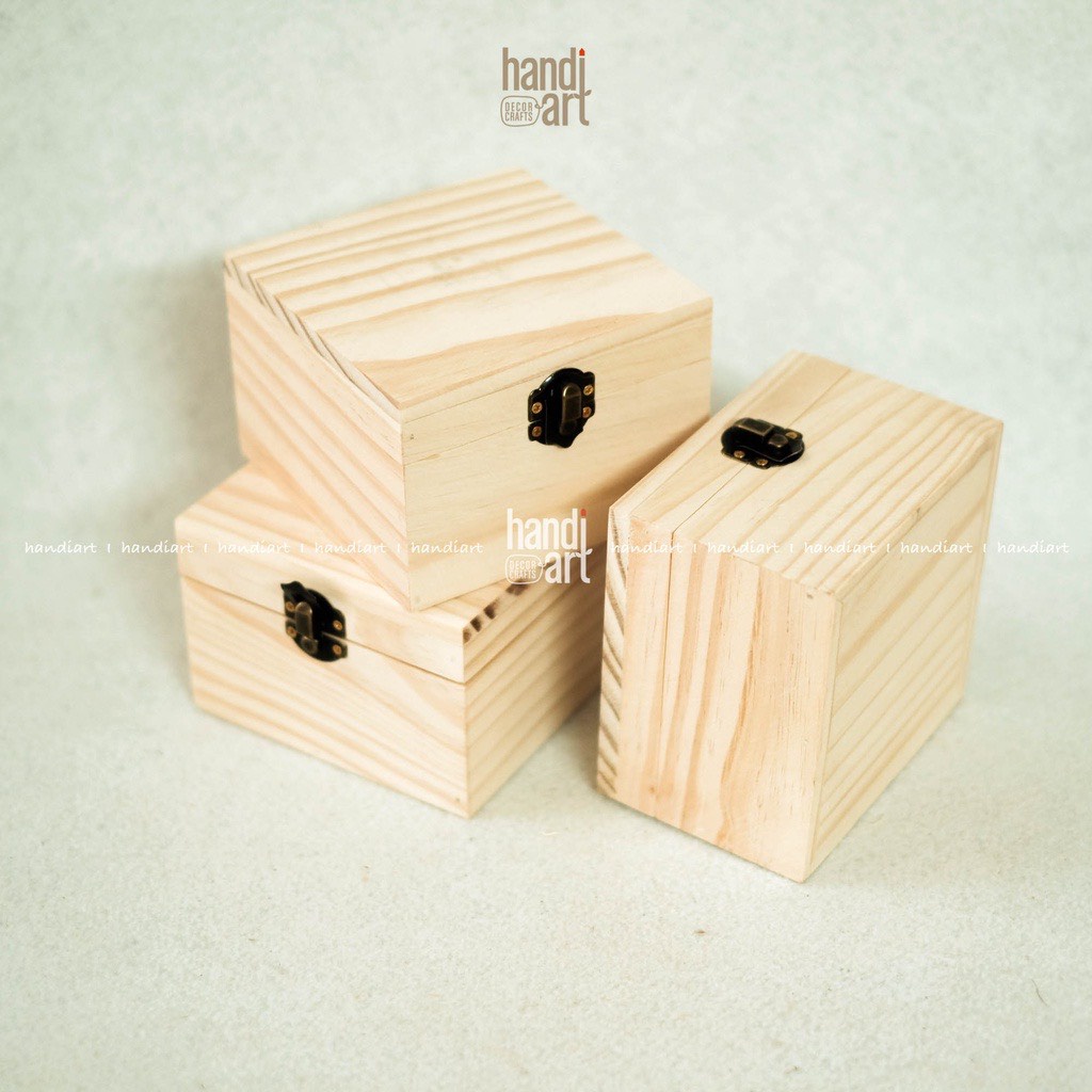 Hộp gỗ vuông đựng đồ trang trí (8x12x12cm) - Gỗ thông giá xưởng ( uy yisn chất lượng)