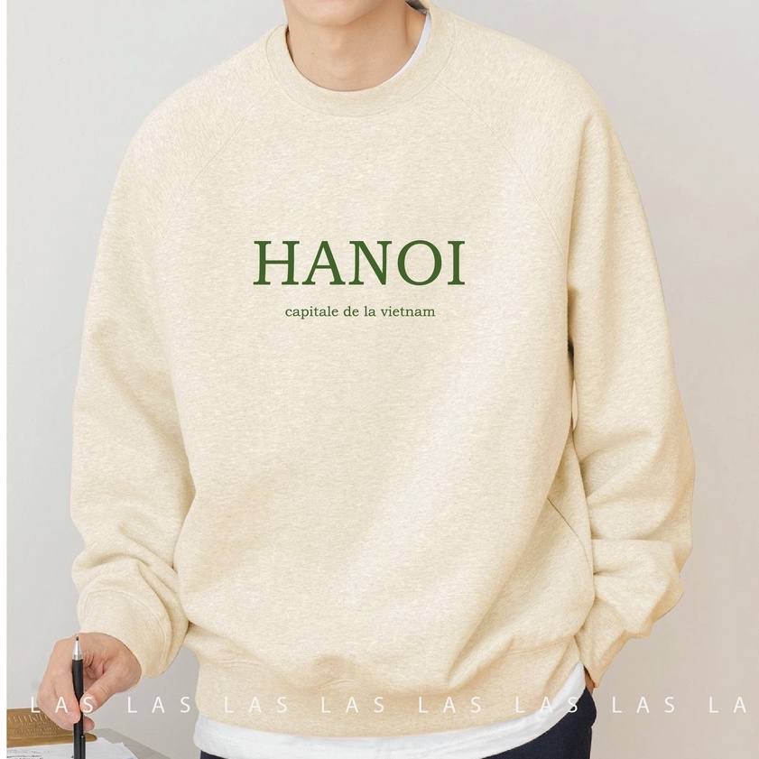 Áo Sweater Áo Nỉ Dài Tay HANOI Oversize By LAS