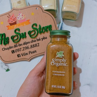 Bột quế hữu cơ Simply Organic 69g date 2022