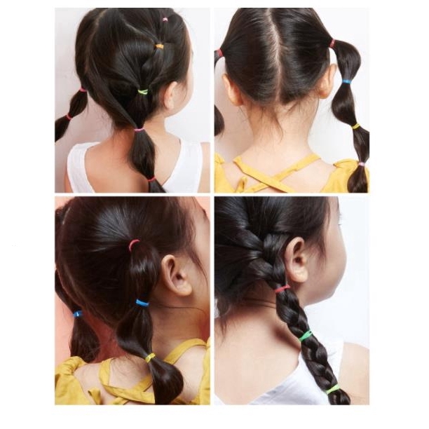 Set 500 dây thun cột tóc mini dễ thương