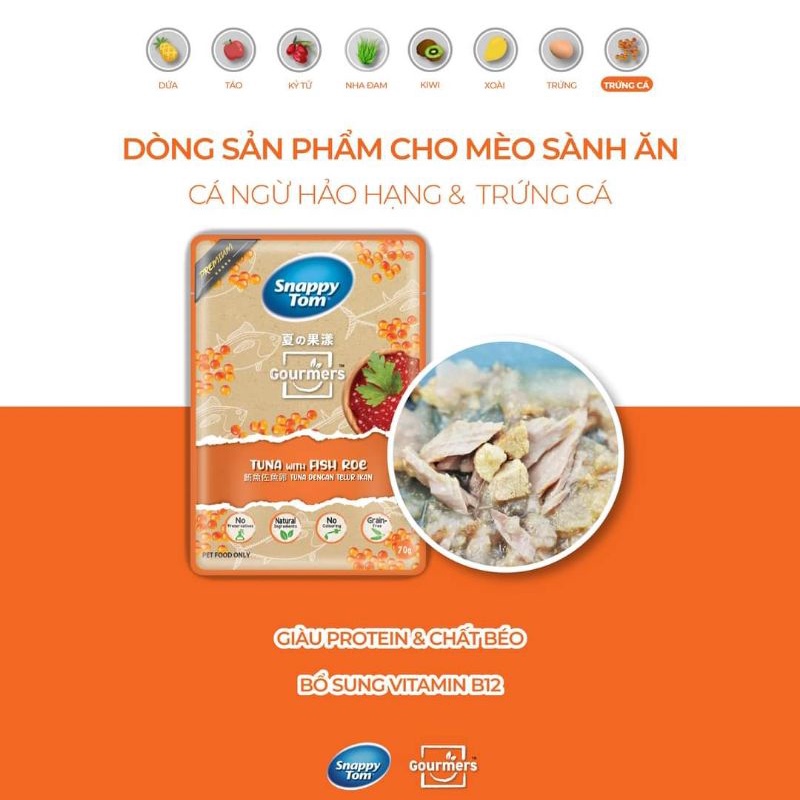 Pate Snappy Tom trái cây 85g cao cấp