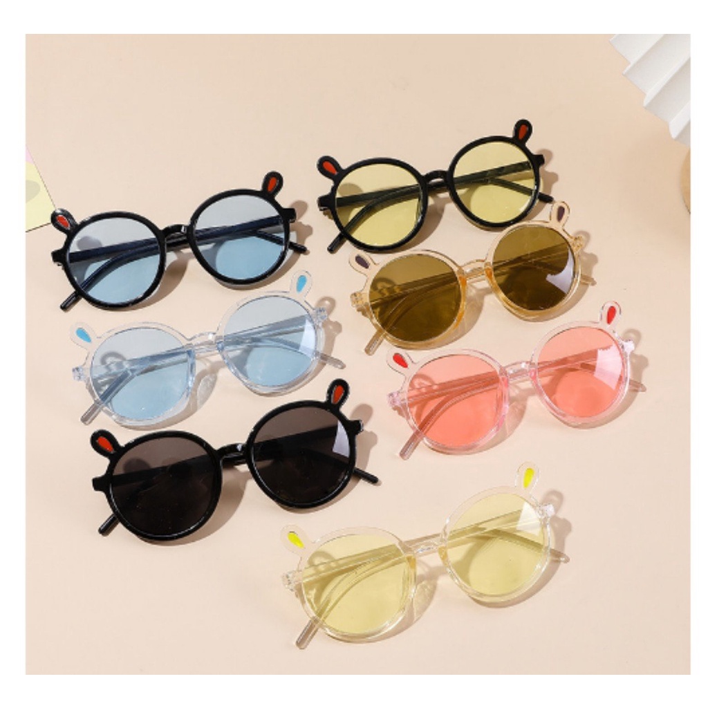 Kính mắt hình THỎ ngộ nghĩnh, mặt kính tráng gương phong cách cho bé yêu - B40