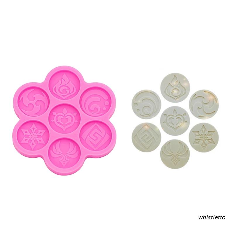 Khuôn Silicone Làm Móc Khóa Hình Đôi Mắt Thần Sáng Tạo