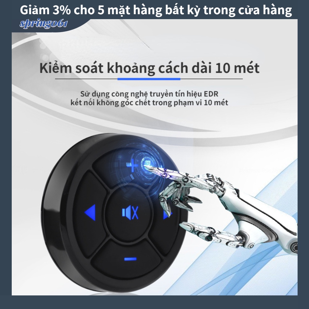 Spring061 10 phím Nút điều khiển vô lăng trên ô tô Điều chỉnh âm lượng Cuộc gọi Rảnh tay Bộ đa phương tiện năng không dây