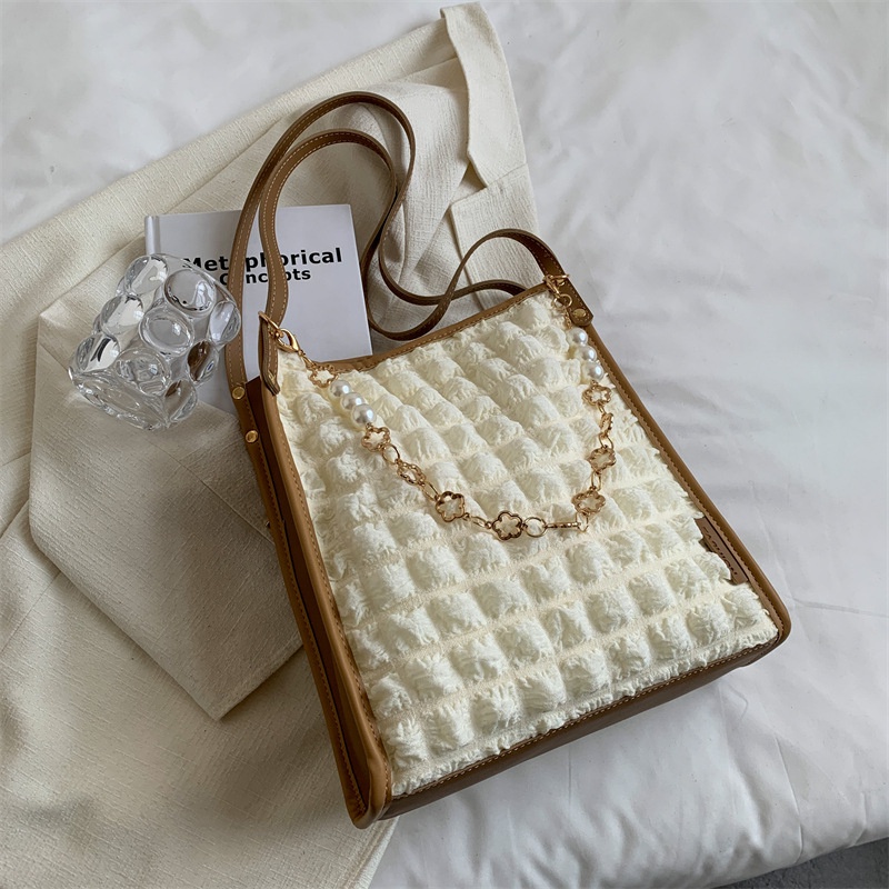 Túi Đeo Vai Cỡ Lớn Họa Tiết Kẻ Sọc Thời Trang Dễ Phối Đồ Cho Nữ