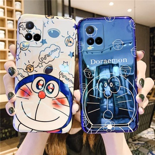 Ốp điện thoại họa tiết mèo máy hoạt hình xinh xắn cho Vivo Y21 Y21S Y33S