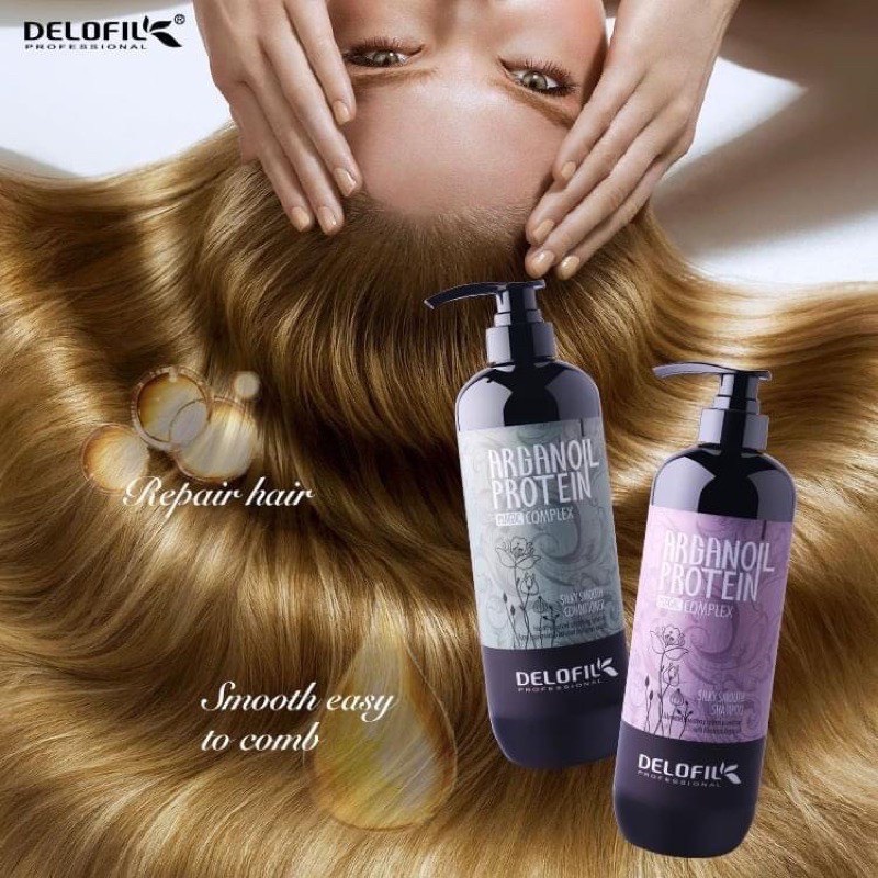 Dầu Gội Xả DELOFIL 800ML * 2 Sạch Gàu Kiềm Dầu Chống Gãy Rụng Phục Hồi Tóc Siêu Mềm Mượt | Centella.official
