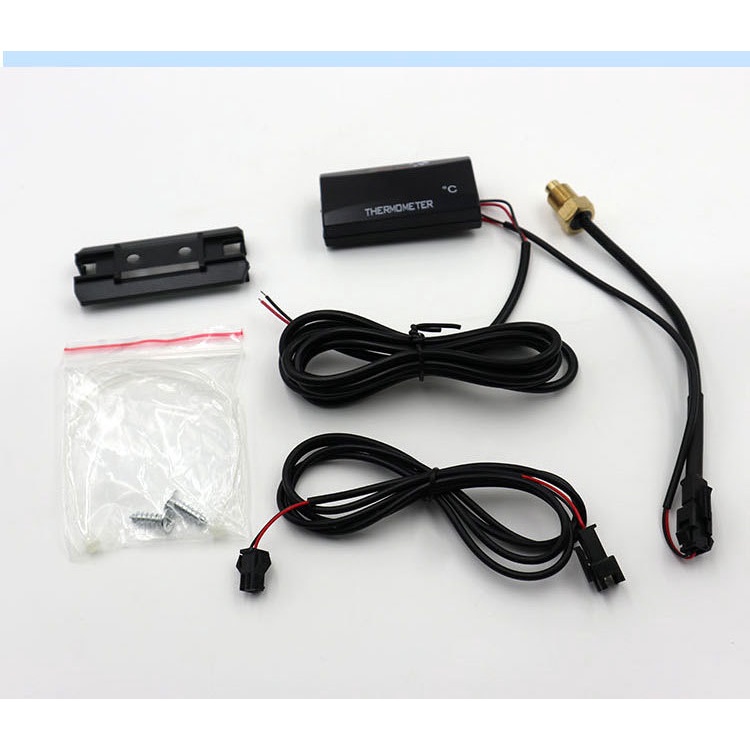 Đồng hồ đo nhiệt độ nước có màn hình LED kỹ thuật số 0~120 kèm cảm biến cho xe hơi / xe mô tô