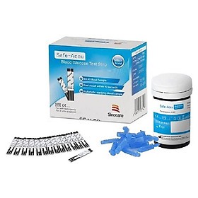 Que thử đường huyết Sinocare Safe Accu (25 Que/ Hộp) chính hãng, chính xác, hạn sử dụng xa
