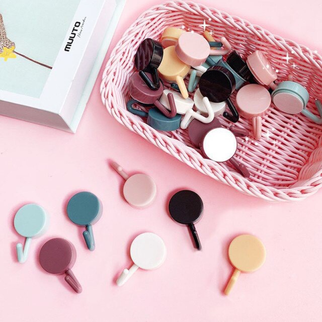 ⚡Combo 10⚡ Móc Tròn Decor Dán Tường Nhiều Màu Sắc Siêu Dễ Thương 88253 Lamon Store