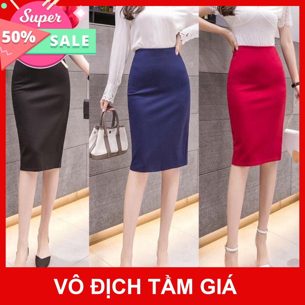 [SALE 50%] Chân Váy bút chì/chân váy công sở sẻ sau nhều màu tùy chọn chất vải co dãn dáng ôm mềm mại dễ thương