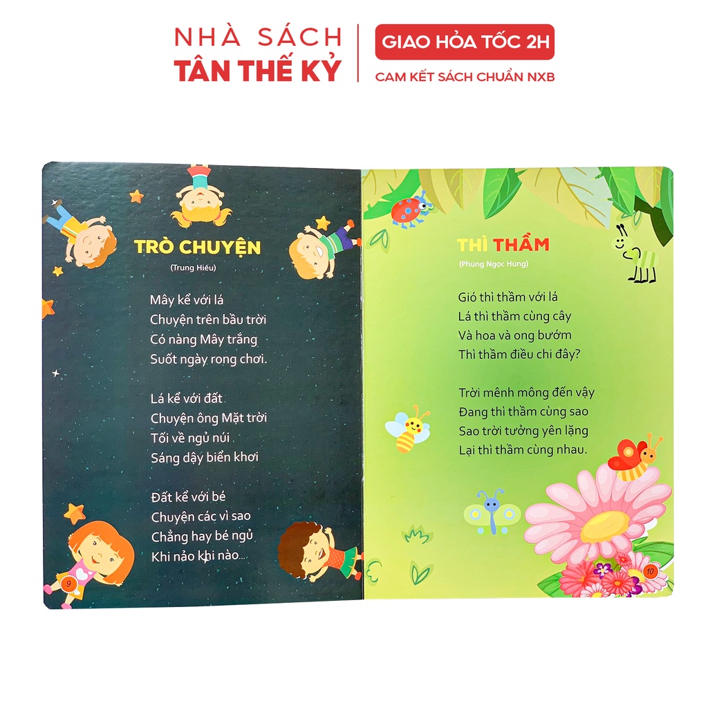 Sách - Thơ cho bé tập nói phát triển ngôn ngữ (Bìa cứng)