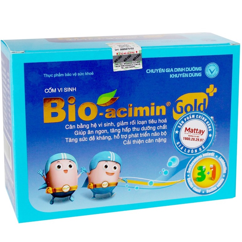 Bio Acimin Gold - Cân Bằng Hệ Vi Sinh Đường Ruột, Giúp Bé Ăn Ngon. (30 Gói)