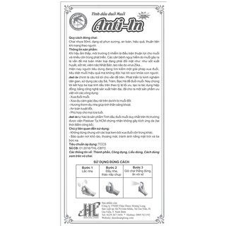 Tinh dầu đuổi muỗi Anti-In 60ml