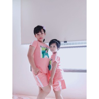 Bộ đùi thun ngắn tay bé gái Minmine
