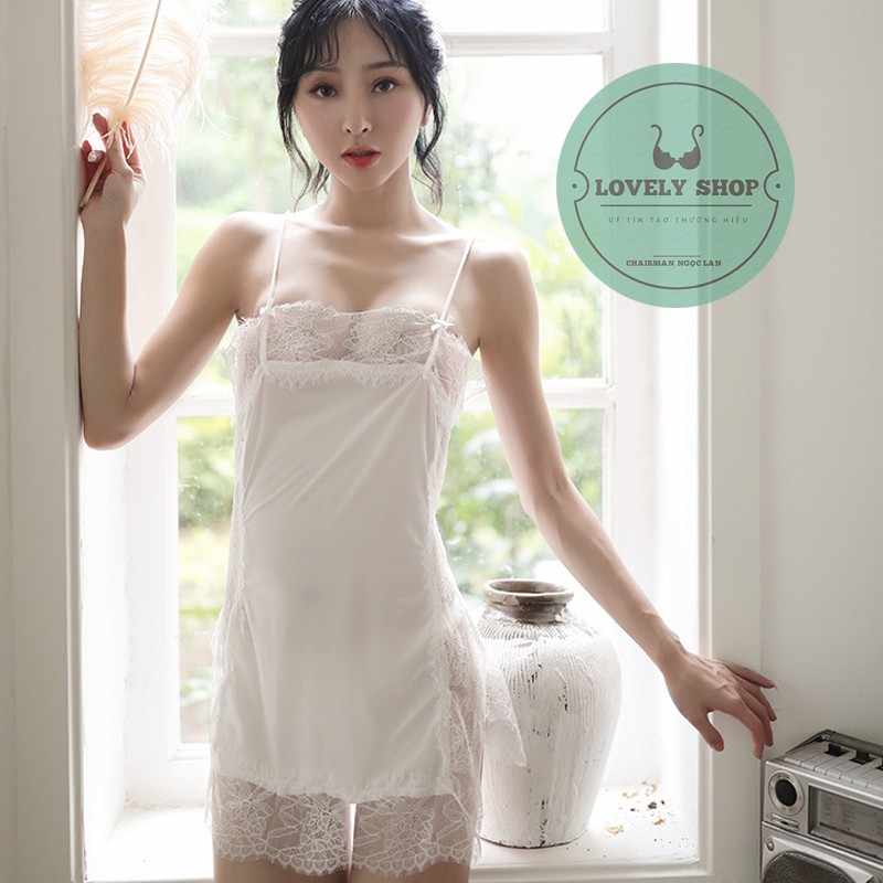 Đầm ngủ ren 2 dây sexy, quyến rũ - M15 | BigBuy360 - bigbuy360.vn