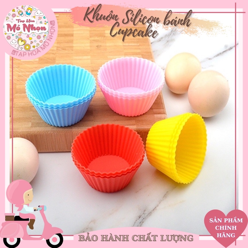 Khuôn Cupcake Silicon tròn 7cm, Khuôn Làm Bánh Bông Lan Cupcake, Muffin, Thạch, Rau Câu