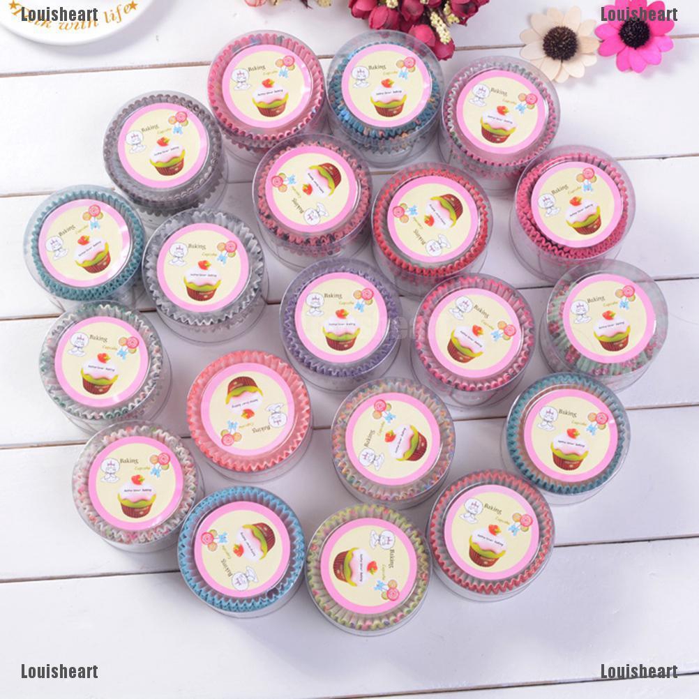 100 cốc giấy làm bánh cupcake họa tiết dễ thương