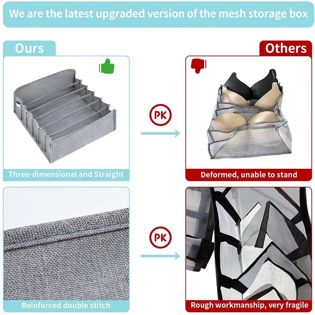 UUMIR Hộp Đựng Đồ Lót Có Thể Gấp Gọn Tiện Lợi