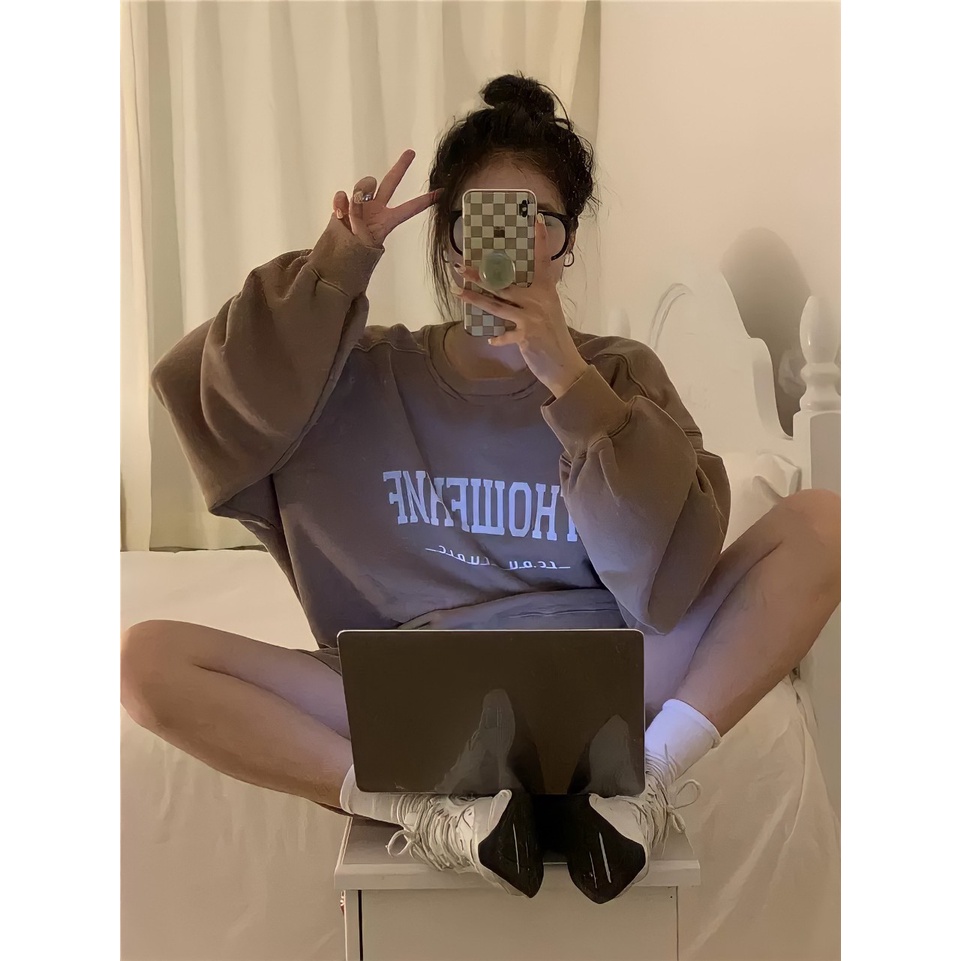 Set quần áo nỉ thu đông OTTO Ulzzang hot trend Set bộ nỉ áo sweter quần short Unisex Hàn Quốc - CUTE_ZOO