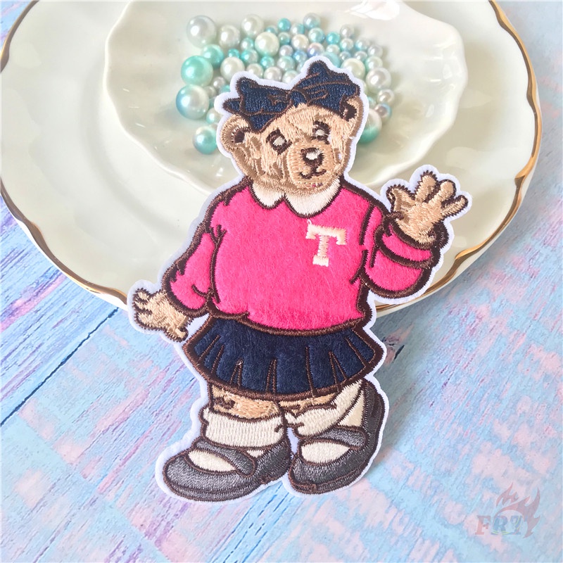 1 Sticker Ủi Thêu Hình Gấu Hoạt Hình 02: Leisure Time