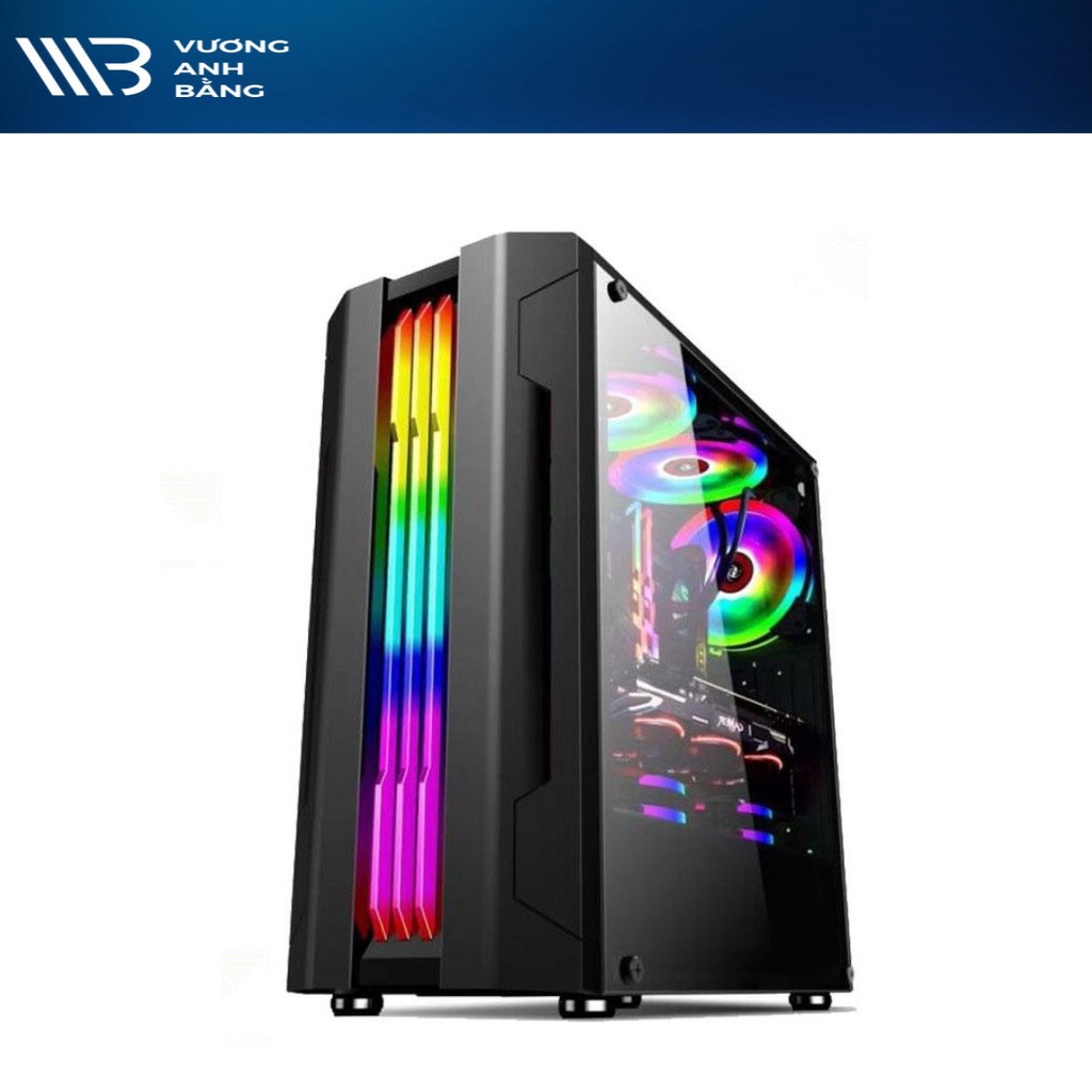 Case AAP TWILIGHT GAMING (Mặt trước có sẵn dãy LED RGB + Mặt Hông KÍNH CƯỜNG LỰC)