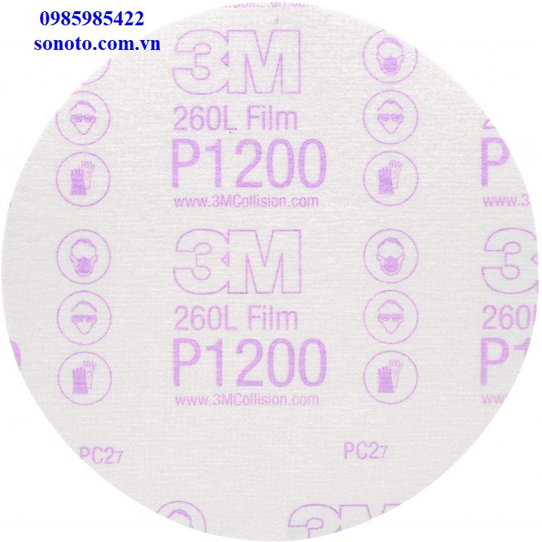 Nhám đánh bóng 3M oto xe máy tròn 6inch, nhám chà 3M P1000 P1200 P1500 P2000 P2500 P3000 SONQUANGPHU422
