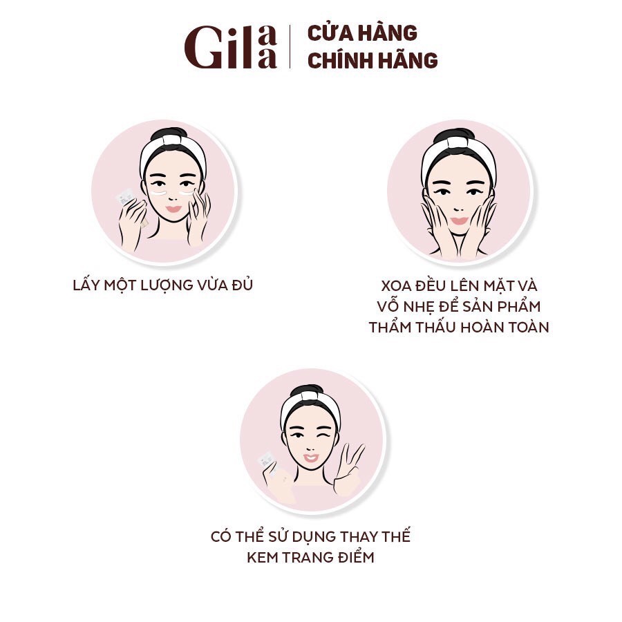 [TẶNG SON GILAA ĐƠN TỪ 500K] Kem chống nắng, nâng tone da Gilaa saffron tone up day cream