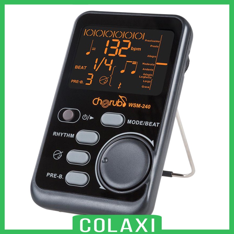 Portable LCD Metronome Tuner Beat Tempo for Piano Violin Guitar Drum Bass