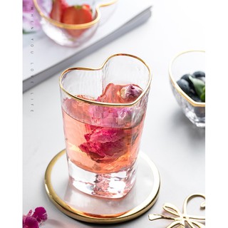 Cốc thủy tinh uống nước hình trái tim dễ thương, cốc uống nước, uống trà, cà phê: 3.4.12.1