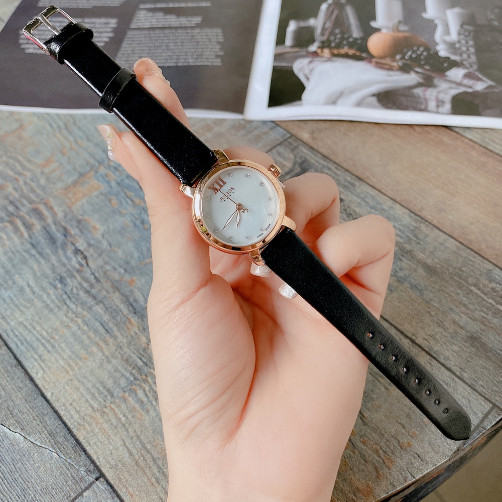 Đồng Hồ Nữ Julius JA-945 Hàn Quốc Dây Da