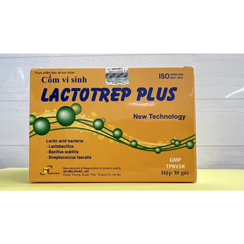 Cốm Vi Sinh Lactotrep plus new cân bằng hệ vi sinh đường ruột, tăng cường sức đề kháng. Hộp 30 gói