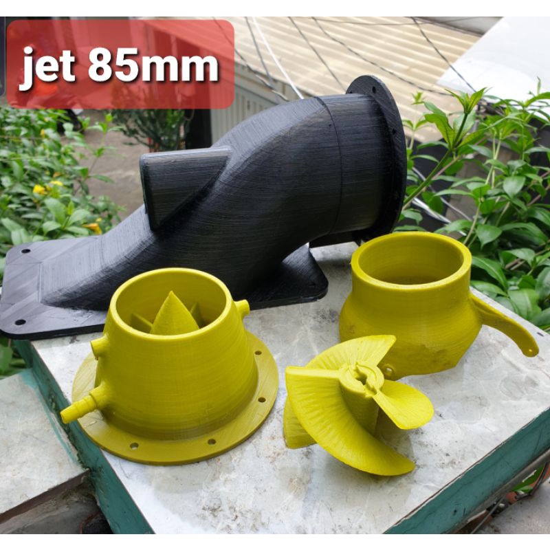 Động cơ jet turbo nhựa in 3d 85mm cho thuyền và ván lướt nước