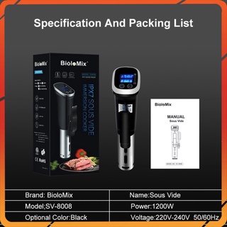 [BH 2 Năm] Máy nấu chậm Sous vide BioloMix SV-8008
