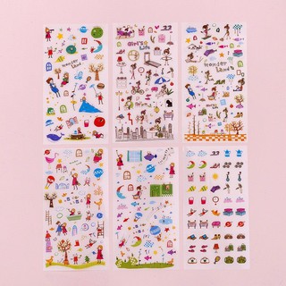1 sét 6 trang sticker cho mọi lứa tuổi
