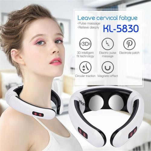 Máy Neck Massage trị liệu đau cổ vai gáy có 6 cấp độ rung - giúp giảm đau - thư giãn 1 đổi 1 trong 6 tháng ( BH 6T )