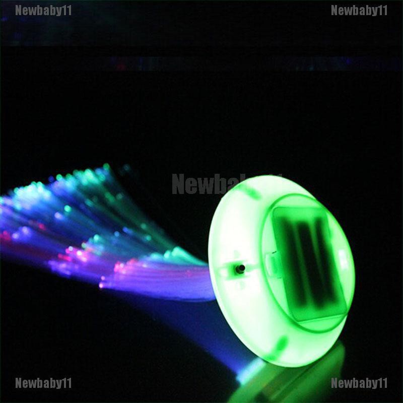 Đèn LED Sợi Quang Ánh Sáng Ban Đêm Thay Đổi Màu Sắc Kèm Giá Đỡ Dành Cho Trang Trí Nhà Cửa